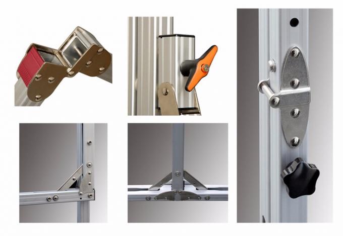 120 นิ้วหน้าหลังโปรเจกชั่น จอโปรเจกชั่นพกพานิดพับเร็ว ด้วยสแตนด์เมทัล 3D PVC Fabric 3