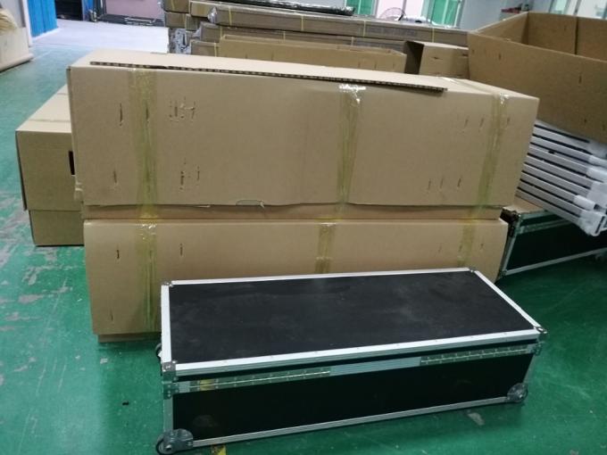 120 นิ้วหน้าหลังโปรเจกชั่น จอโปรเจกชั่นพกพานิดพับเร็ว ด้วยสแตนด์เมทัล 3D PVC Fabric 6