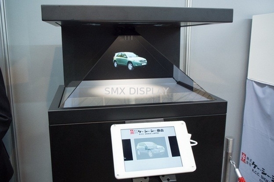3D Projection Pyramid Hologram Display Showcase รีโมทคอนโทรลสำหรับการโฆษณา