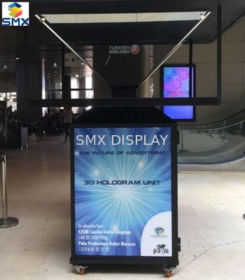 คุณภาพ จอแสดงผลสามมิติแบบพีระมิดสี่ด้านสำหรับการโฆษณา POS โรงงาน