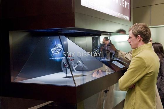 คุณภาพ 270° Full HD 3D Hologram Pyramid Display Showcase Holo Box Holographic Advertising โรงงาน