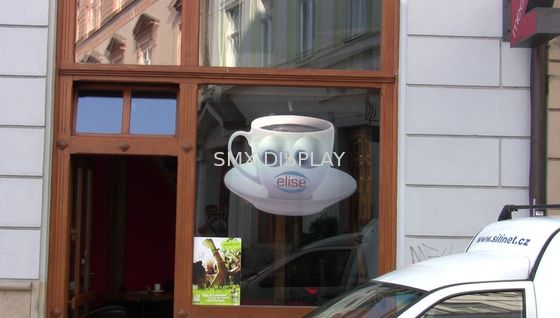 คุณภาพ ฟิล์มฉายภาพด้านหลังโปร่งใส 100um ฟิล์มหน้าจอโฮโลแกรมสำหรับหน้าต่างร้านค้า โรงงาน