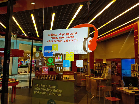 คุณภาพ โฮโลแกรมกาวตนเองฟิล์มใสฟิล์มฉายภาพด้านหลัง 1.52m กว้าง โรงงาน