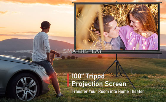 คุณภาพ แบบพกพา ขาตั้ง ขาตั้ง จอโปรเจ็กเตอร์ Cinema 96"X96" 244x244cm โรงงาน