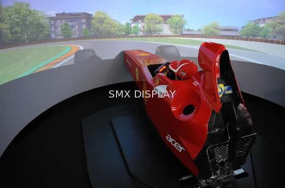 หน้าจอโปรเจ็กเตอร์โค้งขนาดใหญ่ 360 °คงที่สำหรับ Simulator 1.0 Gain