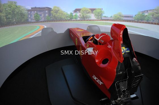 คุณภาพ หน้าจอโปรเจ็กเตอร์โค้งขนาดใหญ่ 360 °คงที่สำหรับ Simulator 1.0 Gain โรงงาน