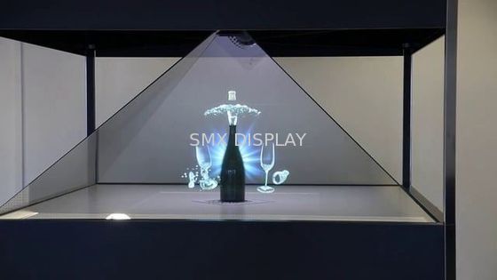 คุณภาพ 19 "Inverted 3D Holographic Pyramid Display 1280x1024 HDMI พร้อมมุมมอง 4 ด้าน โรงงาน