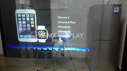 คุณภาพ Self Adhesive Rear Projection Window Film / Transparent Holographic Film Outdoor โรงงาน