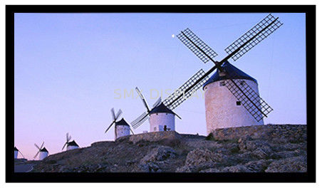 คุณภาพ 92" Fixed projector Screen For Home Cinema , Flexible White / Grey Fabric โรงงาน