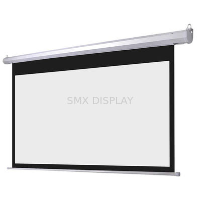 คุณภาพ Out door Electric Projection Screens Remote Control / presentation screen Roll Up โรงงาน