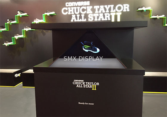 คุณภาพ 50 Degree Holographic Glass Screen Pyramid Holographic Showcase 270 โรงงาน