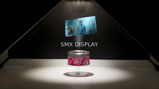 คุณภาพ AC110-240V 3D Holographic Display Pyramid หน้าจอโปร่งใสแผ่นโลหะ โรงงาน