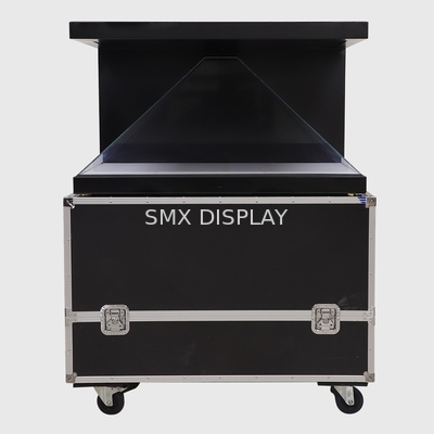 โฆษณาตู้โชว์พีระมิดโฮโลแกรม 22 นิ้ว 270 องศา 3D Hologram Glass Cube