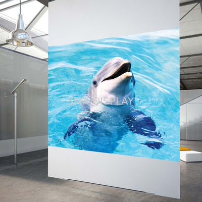 ฟิล์มฉายหลังสีขาวความขัดแย้งสูง ฟิล์มฉายหลัง 3 มิติ โฮโลแกรฟิค สําหรับหน้าต่างร้านค้า