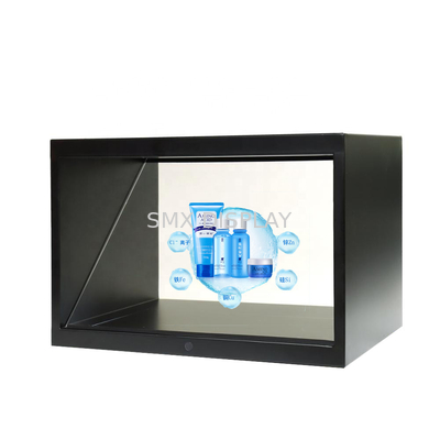 32 นิ้ว 180 องศา Holo Cube 3D Hologram Showcase Display Full HD Hologram Pyramid Display