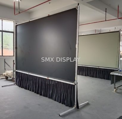 คุณภาพ 150 - 300 นิ้ว Fast Fold Projector Screen ผ้าฉายภาพด้านหน้า / หลังกลางแจ้งแบบพกพา โรงงาน