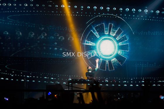 คุณภาพ Reusable 3D Holographic Projection System HoloGauze Screen Mesh Screen For Stage โรงงาน