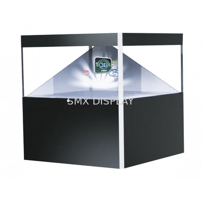 360 องศา 3D ไพรัมิด โฮโลแกรม Display Showcase / ชัดเจน 3D ไพรัมิด โฮโลแกรม Holobox นาฬิกาแก้ว