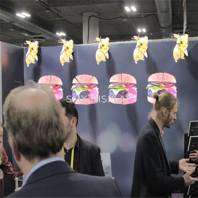 คุณภาพ พีซีอลูมิเนียมพัดลม LED 3D โฮโลแกรม / 3D โฮโลแกรมโปรเจคเตอร์ Ith 175 มุมมอง โรงงาน