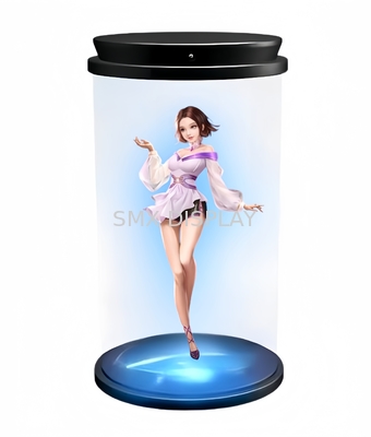 โฮโลแกรม 180 องศา 3D กระบอกจอโปร่งใส โฮโลแกรมปฏิสัมพันธ์ HoloTube