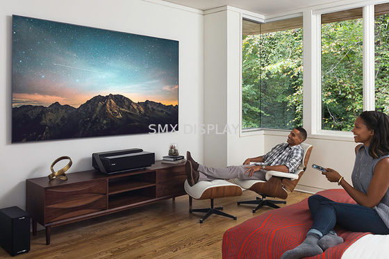 คุณภาพ กรอบแคบขอบภาพโปรเจคเตอร์กรอบแคบหน้าจอโปรเจคเตอร์โฮมเธียเตอร์ฉายภาพนิ่ง โรงงาน