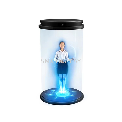 21.5 นิ้ว 3D Holographic Cylinder มนุษย์ดิจิตอล อินเทรคทีฟ Holograms สําหรับการแสดง