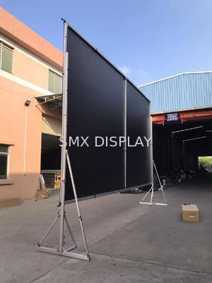 คุณภาพ 16ft Wide X 9ft High Fast Fold Screen กับชุดผ้าม่าน ที่ปรับความสูงได้ โรงงาน