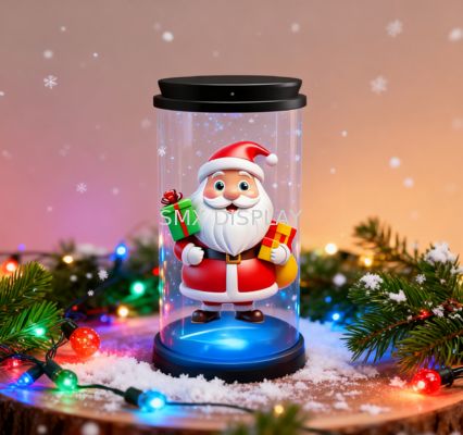 คุณภาพ Christmas Gift Mini 3D Hologram Display Handheld Animation Showcase 5inch Holo Tube โรงงาน