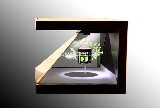 คุณภาพ 3D Hologram Showcase 3-side View Holo Display Hologram Pyramid for Exhibition Advertising โรงงาน