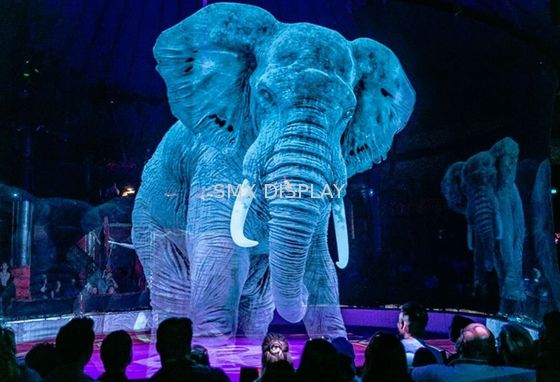 คุณภาพ 3D Hologram Mesh Screen Holo Gauze Transparent Screen Holographic Projection for Stage Show โรงงาน