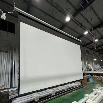 คุณภาพ 4x3 m High Quality Large Electric Projection Screen/ Motorized Projector Screen Tubular Motor for Projector Screen โรงงาน