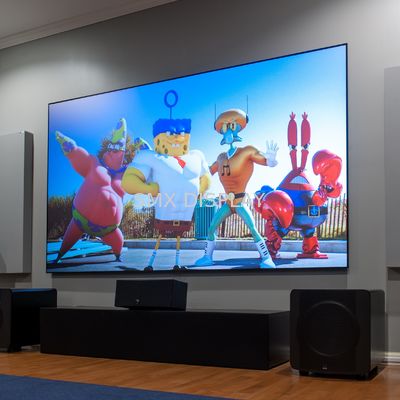 คุณภาพ โปรเจคเตอร์แบบ Zero Edge Projector หน้าจอแบบคงที่แสงโดยรอบเพชรสีดำมุมมอง 170 ° โรงงาน