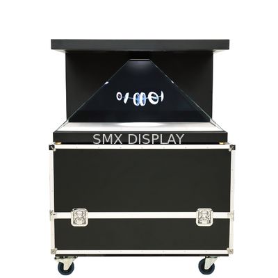 คุณภาพ 270 องศา 22-32 นิ้ว กล่องโฮโลแกรฟิก กล่องแสดงสินค้า พีระมิดโปรเจกชั่นโฮโลแกรฟิก 3 มิติที่น่าสนใจ โรงงาน