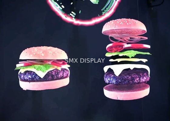 คุณภาพ Holographic Advertising 3D Display 176 Degree 3D Live Hologram Projection โรงงาน