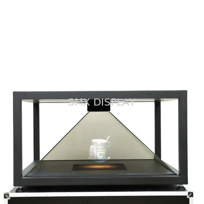 คุณภาพ Outdoor 120X120cm Pyramid Hologram Glass Display 350cd / M2 Holo Box โรงงาน