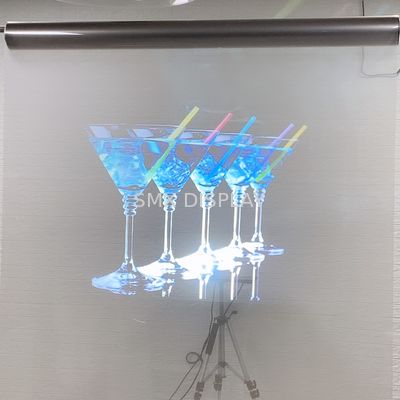 คุณภาพ Transparent Holographic Rear Projection Film on Storefront Glass for Window Advertising โรงงาน