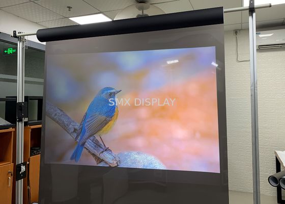 คุณภาพ ล้างหน้าจอ Holographic Transparent Holoscreen 100 Micron สำหรับจอแสดงผล / Store โรงงาน
