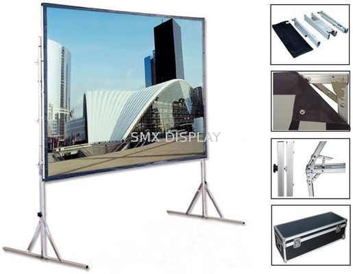 คุณภาพ 4/3 Format 72 "Foldable Projector Screen 32x32mm Frame โรงงาน