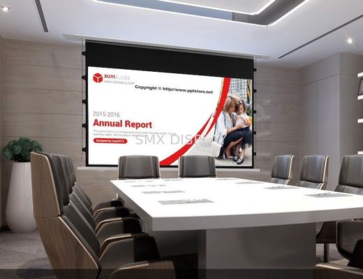 คุณภาพ ในฝ้าเพดานอลูมิเนียม 100 "Tab Tensioned Projection Screen โรงงาน