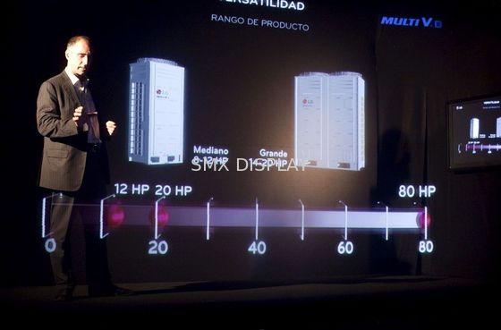 คุณภาพ ภาพ 3 มิติความกว้าง 5 เมตรหน้าจอสะท้อนฟอยล์โฮโลแกรมโปร่งใส โรงงาน