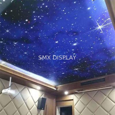 คุณภาพ KTV Bar LED Beads แผงฝ้าเพดานไฟเบอร์ออปติก 12VDC Project Installation โรงงาน