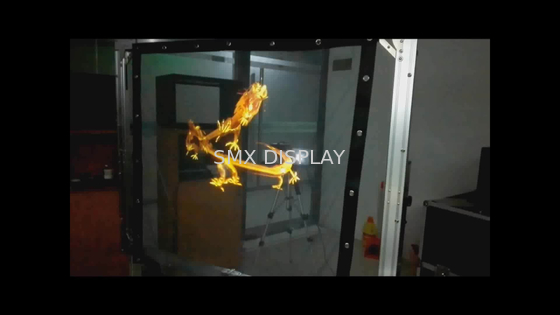3D Holo Gauze หน้าจอโฮโลแกรมโปรเจ็กเตอร์ตาข่ายโปร่งใสความยาว 30 เมตร