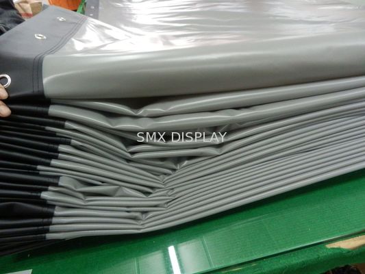 คุณภาพ หน้าจอสีขาว / สีเงิน / ตาข่ายด้านหลังที่ยืดหยุ่นพร้อมกับตาไก่รอบ ๆ โรงงาน