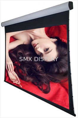 คุณภาพ เพดานผนัง 3D แท็บหน้าจอฉายแรงดึง 120 "สำหรับโฮมเธียเตอร์ โรงงาน