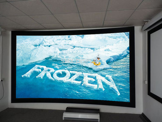 คุณภาพ หน้าจอโปรเจ็กเตอร์ความละเอียดสูง 200 '' 250 '' สำหรับระบบ HD Cinema Simulator โรงงาน