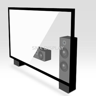 คุณภาพ Transparent Stage Fixed Frame Screen 2350mm x 1320mm With Bracket , Wall Mounted โรงงาน
