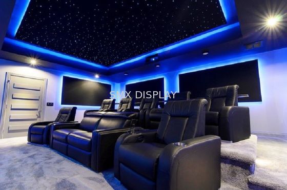 คุณภาพ 110V - 220V แผงไฟเบอร์ออปติกสตาร์เพดานสี RGB Light สำหรับโฮมซีเนม่า โรงงาน